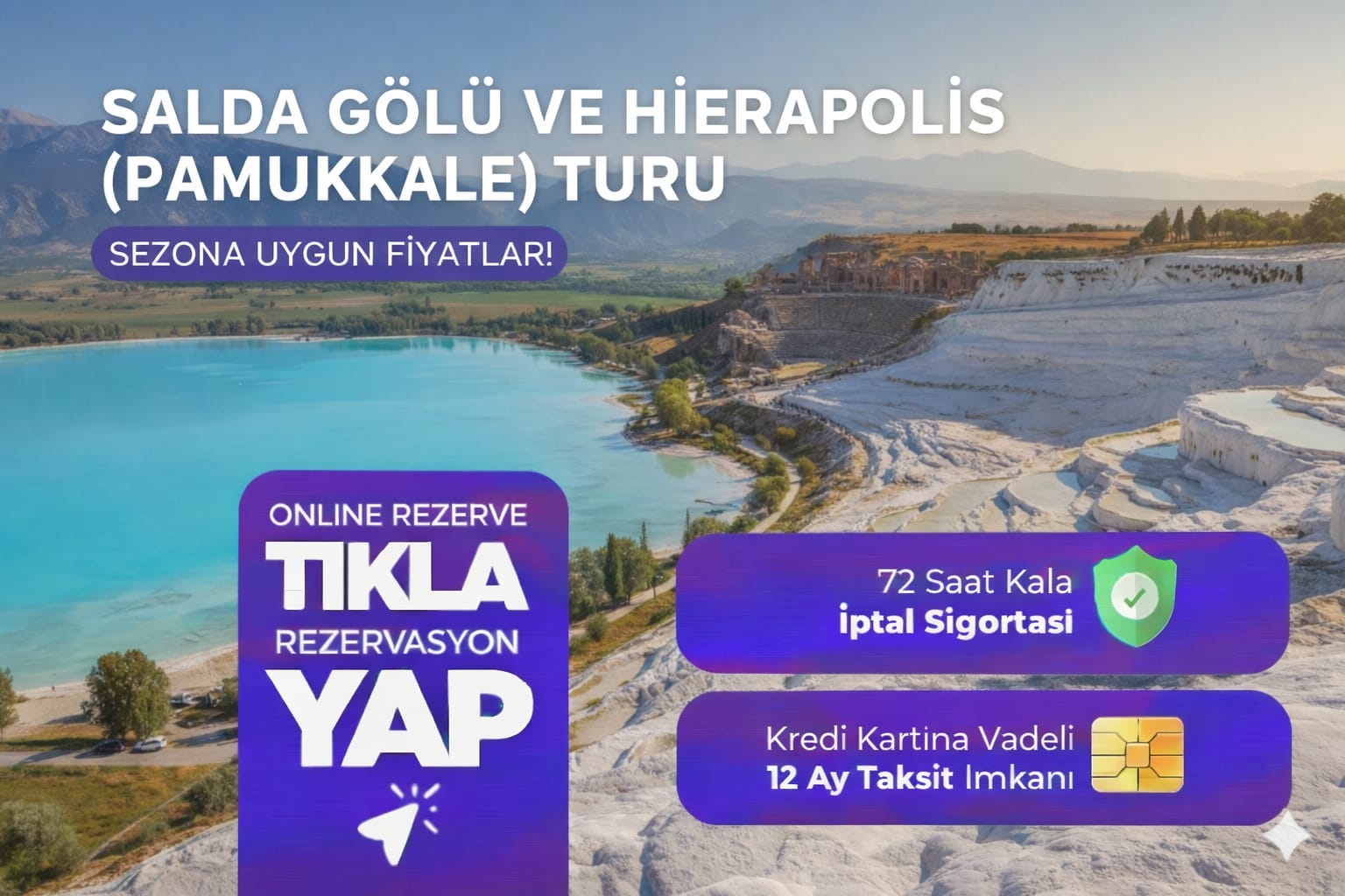 Günübirlik Salda Gölü ve Hierapolis Turu 