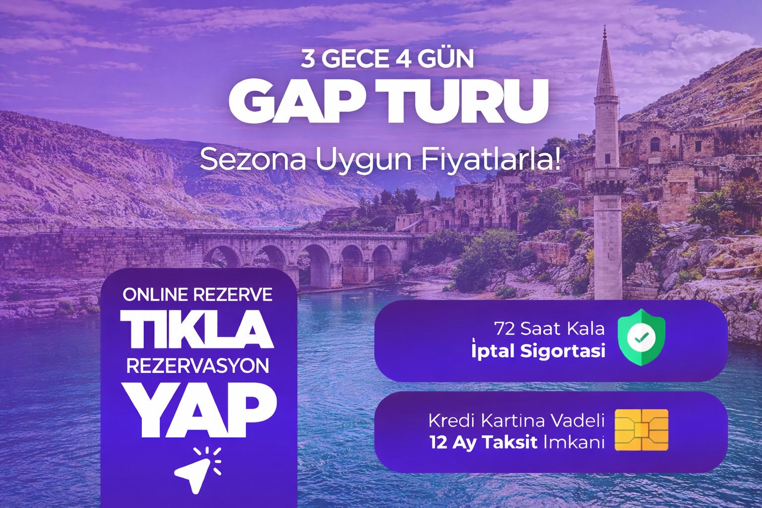 3 GECE 4 GÜN GAP TURU 